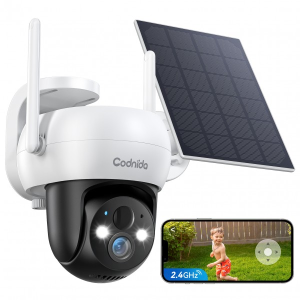 Codnida Surveillance Camera Outdoor Battery Solar,...
