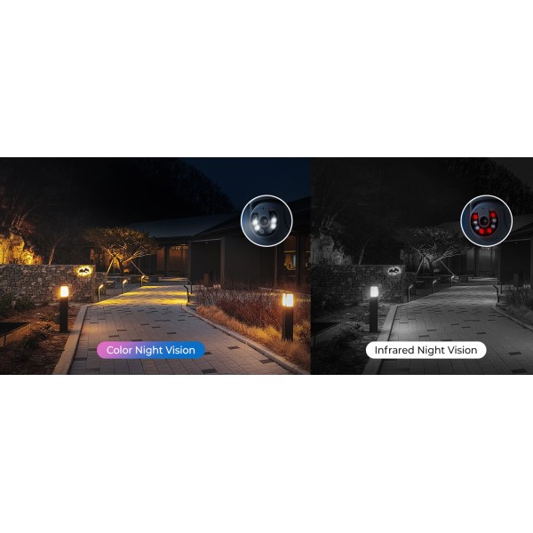 Codnida Outdoor Surveillance Camera Set, 2K Ip Camera Surveillance Outdoor Wlan with Automatic Tracking,Ptz,Night Vision In Colour,Siren Alarm,Sd Card/Cloud Storage,Works With Alexa