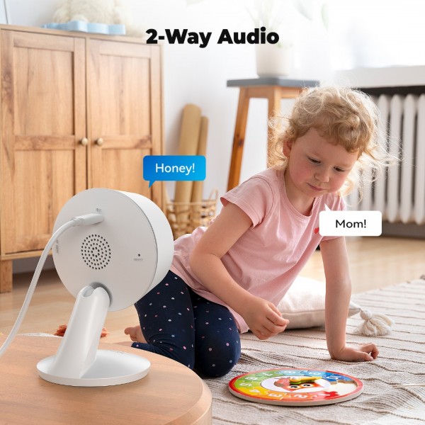 Codnida 4MP indoor surveillance camera WLAN IP camera surveillance,baby monitor with camera,motion detection,2.4GHz/5GHz WiFi indoor camera,24/7 recording,2-way audio,infrared night vision
